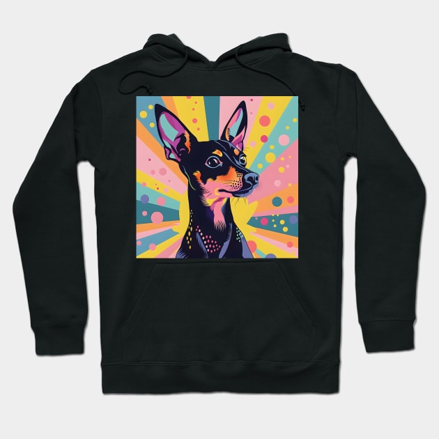 Manchester Terrier in 70's Hoodie by NatashaCuteShop